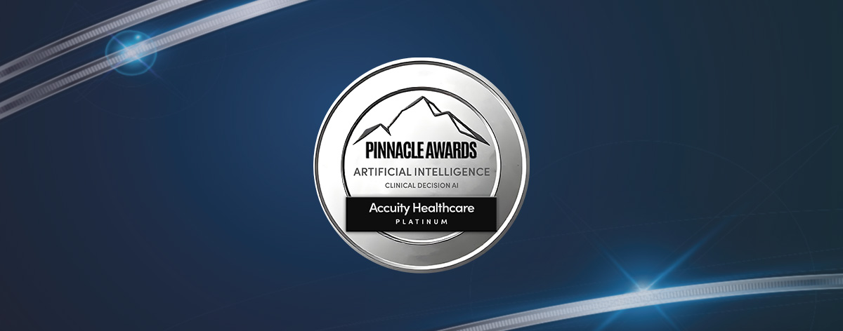 Accuity Earns Platinum Pinnacle AI Award for Its AI-Driven Clinical Decision Model